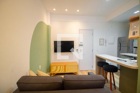 Sala/Cozinha de apartamento à venda com 1 quarto, 40m² em Botafogo, Rio de Janeiro