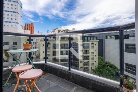 Sala/Cozinha - Varanda de apartamento para alugar com 1 quarto, 41m² em Jardim Paulista, São Paulo
