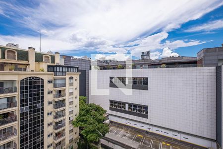 Sala/Cozinha - Vista Varanda de apartamento para alugar com 1 quarto, 41m² em Jardim Paulista, São Paulo