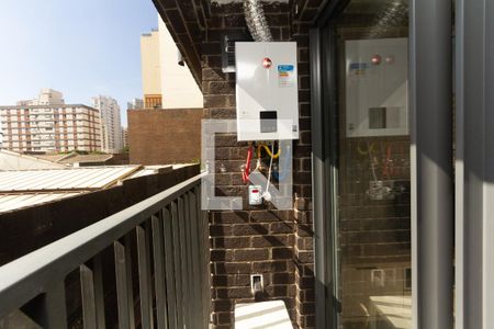 Varanda da Sala de apartamento para alugar com 1 quarto, 33m² em Indianópolis, São Paulo