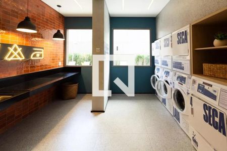 Studio para alugar com 24m², 1 quarto e sem vaga Studio para alugar com 24m², 1 quarto e sem vagaLavanderia