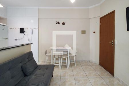 Sala de apartamento para alugar com 1 quarto, 38m² em Boqueirão, Praia Grande