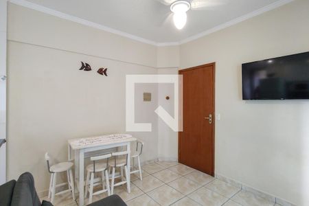 Sala de apartamento para alugar com 1 quarto, 38m² em Boqueirão, Praia Grande