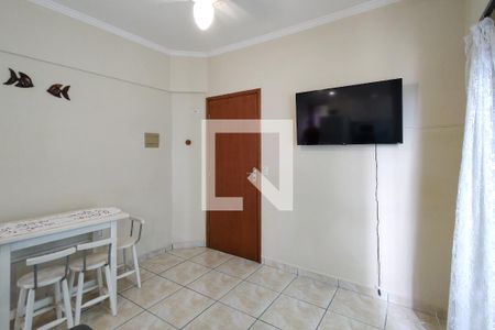 Sala de apartamento para alugar com 1 quarto, 38m² em Boqueirão, Praia Grande