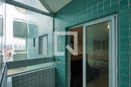 Sacada da sala  de apartamento para alugar com 1 quarto, 38m² em Boqueirão, Praia Grande