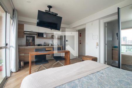 Sala/Quarto de apartamento para alugar com 1 quarto, 32m² em Brooklin, São Paulo