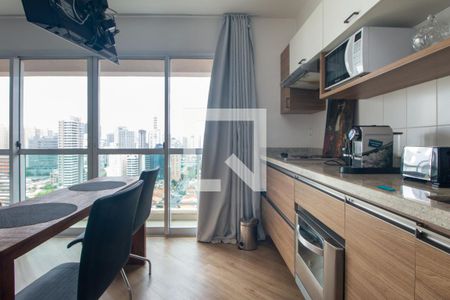 Cozinha de apartamento para alugar com 1 quarto, 32m² em Brooklin, São Paulo