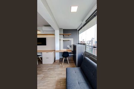 Varanda do Studio de kitnet/studio para alugar com 1 quarto, 27m² em Vila Mariana, São Paulo