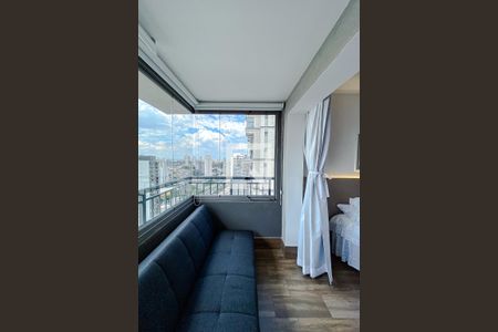Varanda do Studio de kitnet/studio para alugar com 1 quarto, 27m² em Vila Mariana, São Paulo