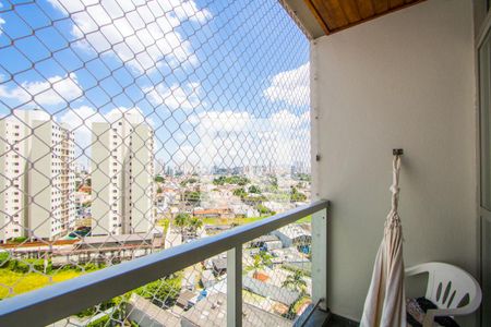 Varanda da sala de apartamento à venda com 2 quartos, 70m² em Vila Valparaíso, Santo André