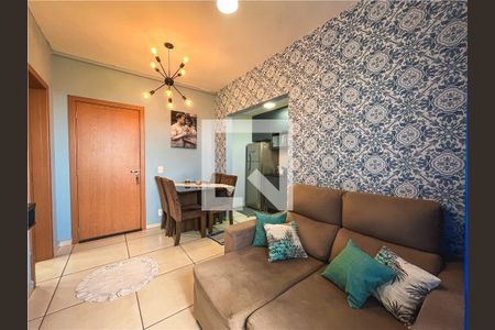 Sala de apartamento para alugar com 1 quarto, 34m² em Quintas de São José, Ribeirão Preto