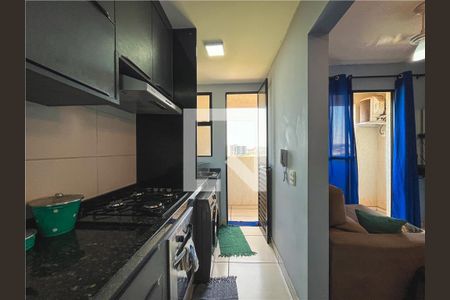 Cozinha e Área de Serviço de apartamento para alugar com 1 quarto, 34m² em Quintas de São José, Ribeirão Preto