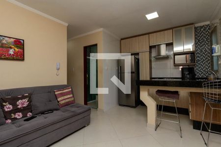 Sala de apartamento à venda com 1 quarto, 38m² em Chácara Seis de Outubro, São Paulo