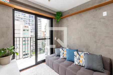 Sala/ Cozinha de apartamento para alugar com 1 quarto, 27m² em Campo Belo, São Paulo