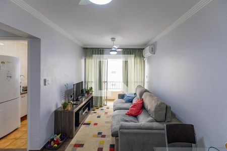 Sala de estar e sala de jantar de apartamento à venda com 2 quartos, 64m² em Brooklin, São Paulo