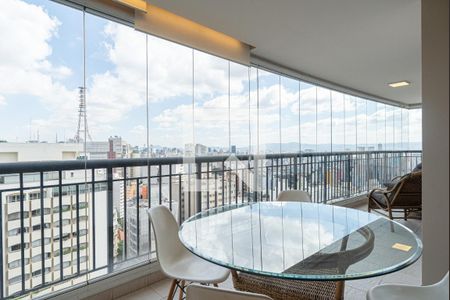 Varanda da Sala de apartamento para alugar com 3 quartos, 180m² em Bela Vista, São Paulo