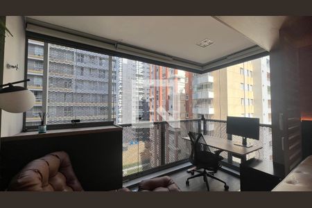Varanda de kitnet/studio para alugar com 1 quarto, 25m² em Pinheiros, São Paulo