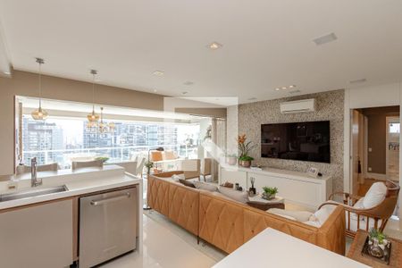 Sala de apartamento à venda com 3 quartos, 138m² em Brooklin, São Paulo