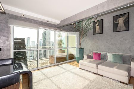 Sala de apartamento para alugar com 1 quarto, 113m² em Moema, São Paulo