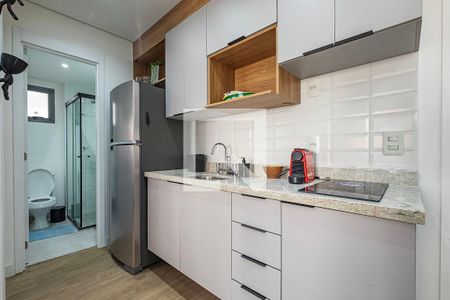 Sala/Cozinha de apartamento para alugar com 1 quarto, 28m² em Jardim Paulista, São Paulo