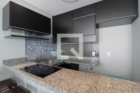 Sala/Cozinha de apartamento à venda com 1 quarto, 55m² em Indianópolis, São Paulo