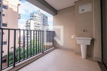 Sala/Cozinha - Varanda de apartamento à venda com 1 quarto, 35m² em Pinheiros, São Paulo