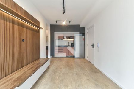 Sala - Cozinha Integrada de apartamento para alugar com 1 quarto, 31m² em Jardim das Acacias, São Paulo