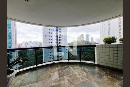 Varanda da Sala de apartamento para alugar com 4 quartos, 288m² em Paraíso do Morumbi, São Paulo