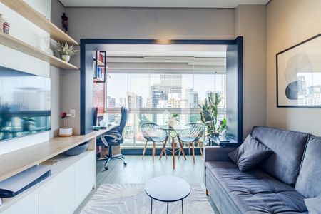 Sala de apartamento à venda com 1 quarto, 40m² em Pinheiros, São Paulo