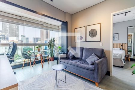 Sala de apartamento à venda com 1 quarto, 40m² em Pinheiros, São Paulo