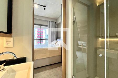 Banheiro de kitnet/studio para alugar com 1 quarto, 29m² em Vila Clementino, São Paulo
