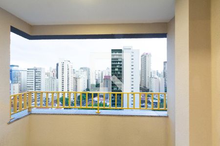 Varanda da Sala/Cozinha de apartamento para alugar com 1 quarto, 27m² em Vila Olímpia, São Paulo
