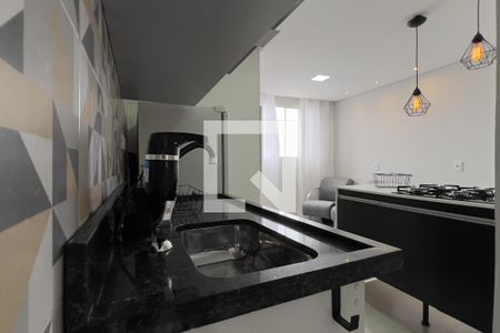 Sala e Cozinha de apartamento para alugar com 1 quarto, 40m² em Vila Nova Cumbica, Guarulhos