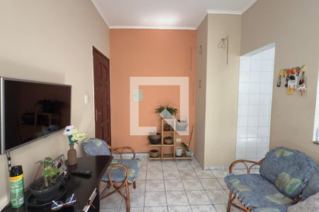 Sala de casa de condomínio para alugar com 1 quarto, 54m² em Aviação, Praia Grande