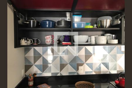 Cozinha de apartamento à venda com 1 quarto, 41m² em Indianópolis, São Paulo