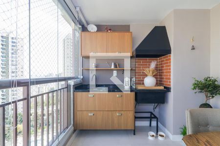 Varanda da Sala de apartamento à venda com 3 quartos, 75m² em Vila Andrade, São Paulo