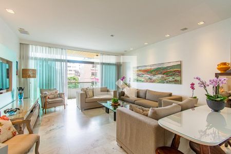 Sala de apartamento à venda com 4 quartos, 212m² em Serra, Belo Horizonte