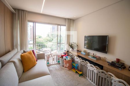 Sala de apartamento à venda com 3 quartos, 90m² em Campo Belo, São Paulo