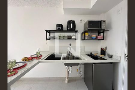 Sala/Cozinha de apartamento para alugar com 1 quarto, 29m² em Parque Industrial Tomas Edson, São Paulo