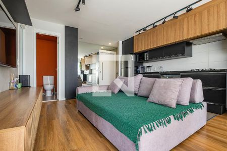 Sala/Cozinha de apartamento à venda com 1 quarto, 54m² em Vila Anglo Brasileira, São Paulo