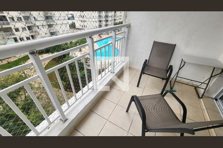 Varanda da Sala de apartamento para alugar com 2 quartos, 64m² em Marapé, Santos