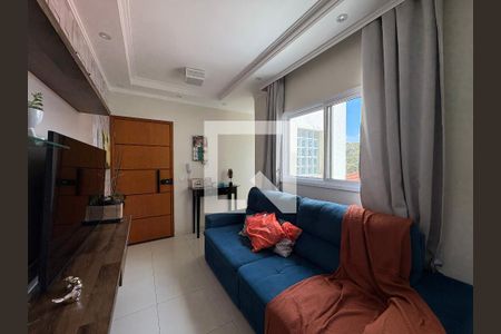 Sala de apartamento à venda com 2 quartos, 65m² em Vila Scarpelli, Santo André