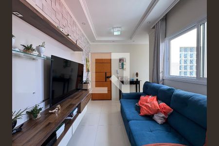 Sala de apartamento à venda com 2 quartos, 65m² em Vila Scarpelli, Santo André