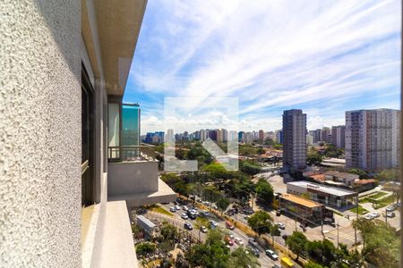 Varanda vista de apartamento para alugar com 1 quarto, 45m² em Campo Belo, São Paulo