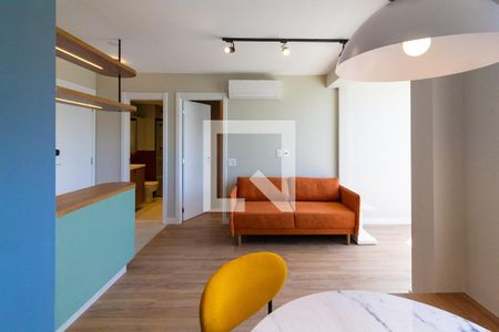 Sala de apartamento para alugar com 1 quarto, 45m² em Campo Belo, São Paulo