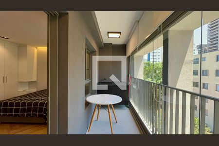 Varanda de kitnet/studio para alugar com 1 quarto, 31m² em Cerqueira César, São Paulo