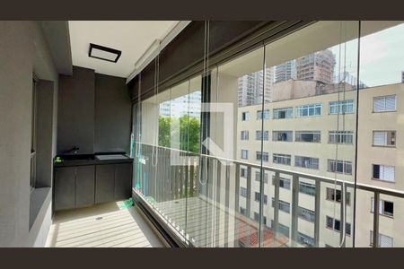 Varanda de kitnet/studio para alugar com 1 quarto, 31m² em Cerqueira César, São Paulo