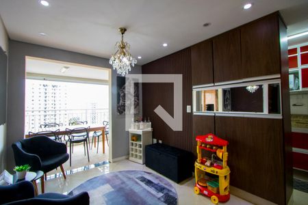 Sala de apartamento à venda com 2 quartos, 72m² em Vila Valparaíso, Santo André