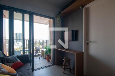 Sala/Cozinha de apartamento para alugar com 1 quarto, 27m² em Chácara Santo Antônio (zona Sul), São Paulo