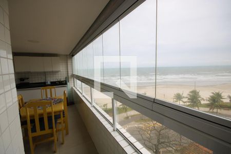 Varanda da Sala de apartamento para alugar com 1 quarto, 59m² em Maracanã, Praia Grande